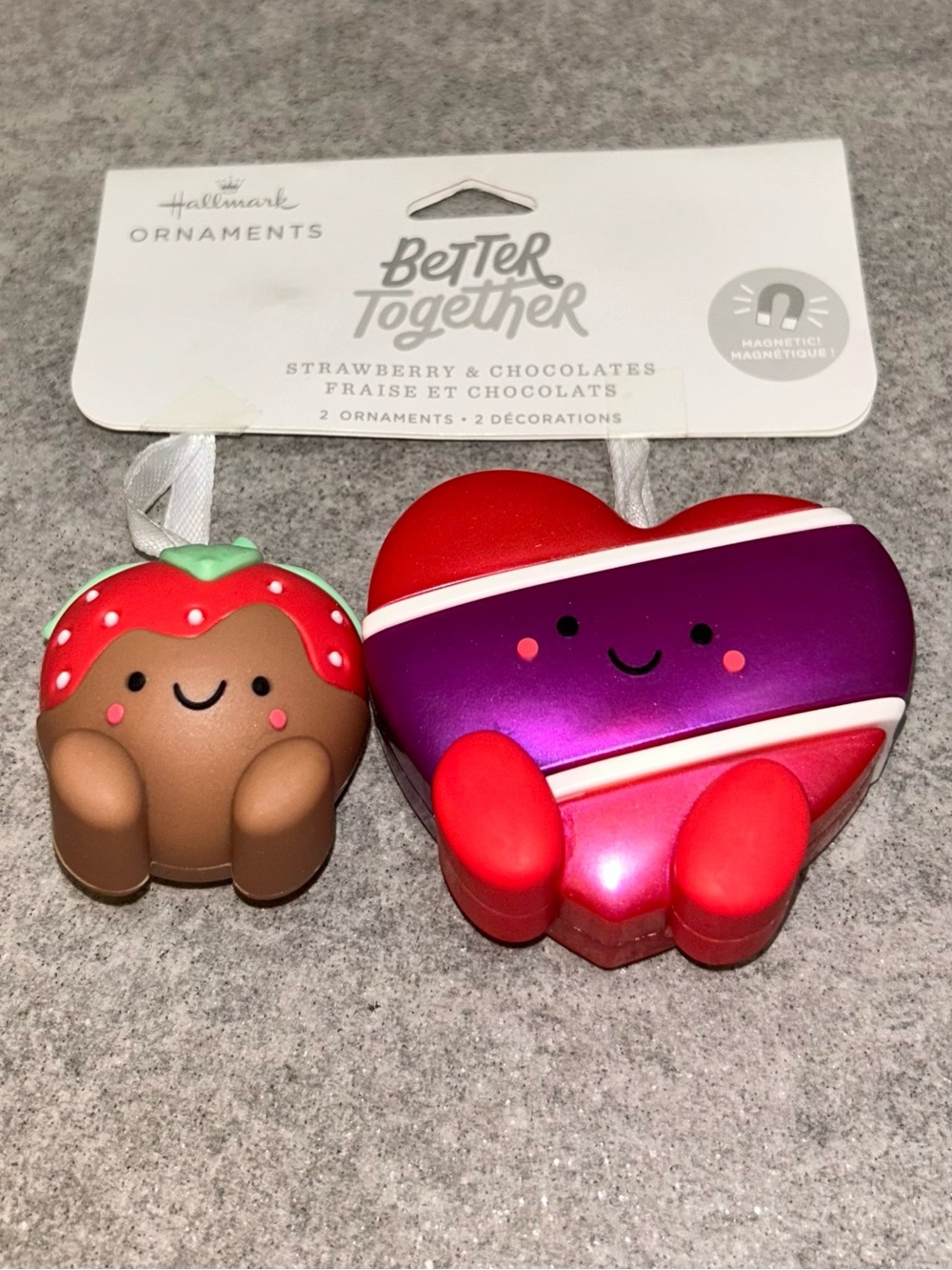 Hallmark Strawberry & Chocolate Ornaments in Red, Purple, Brown, Green, White